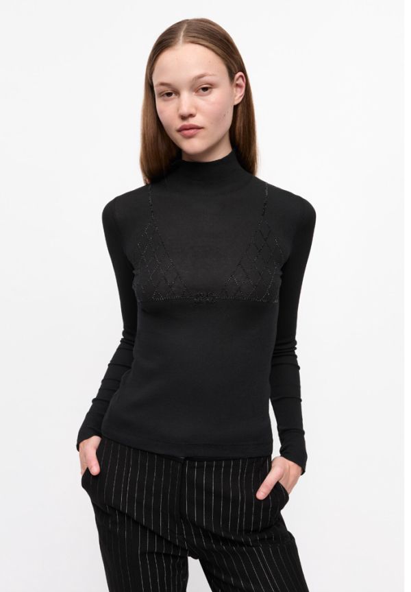 JERSEY SOFT COTTON RHINESTONE T4080