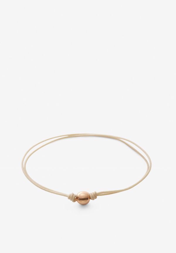 PULSERA  BOLITA CREMA