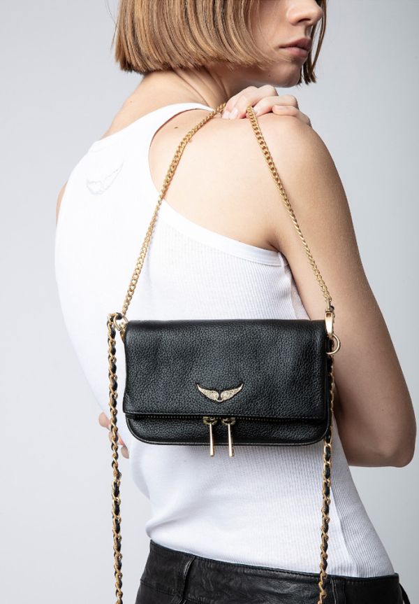 BOLSO ROCK NANO GRAINED NOIR GOLD