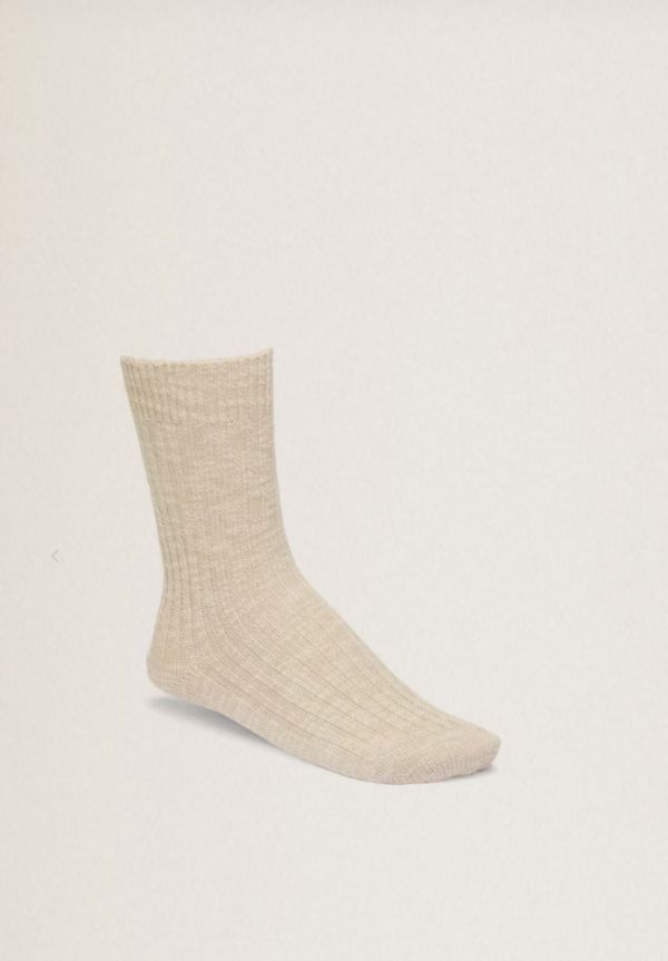 CALCETÍN BEIGE WHITE