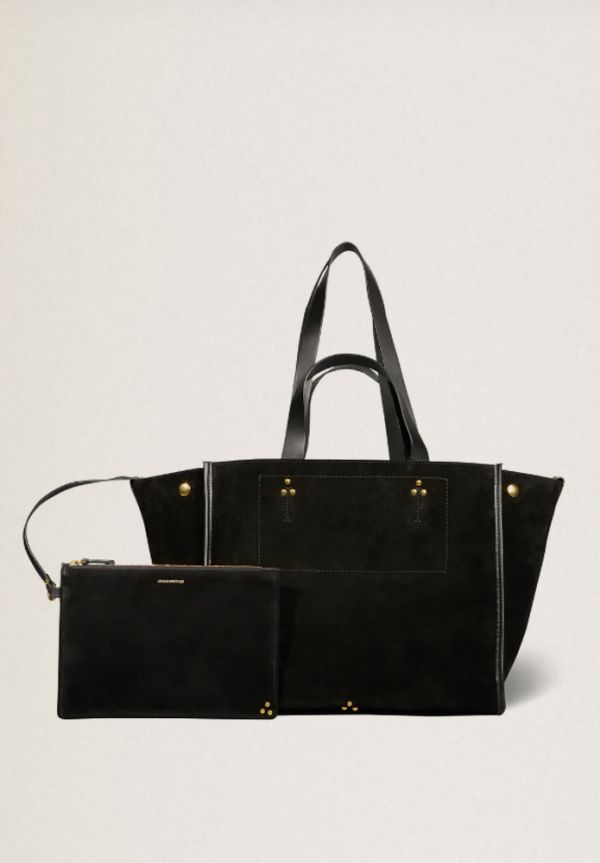 BOLSO LEON M SUEDE NOIR